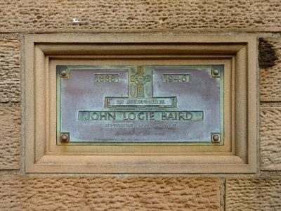 Plaque commemorating John Logie Baird