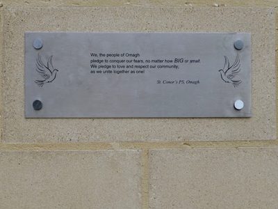 Peace pledge, St Conor's PS, Omagh