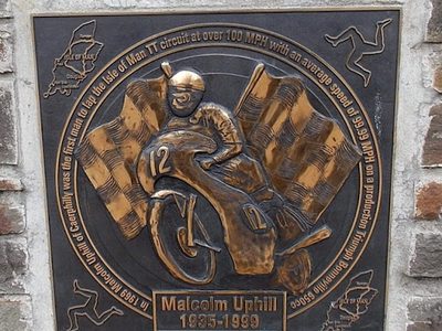 Malcolm Uphill plaque in Caerphilly
