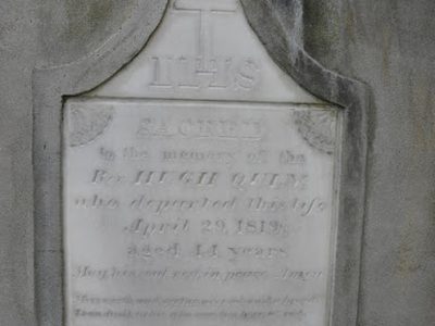 Inscribed plaque, Newtown Cunningham RC Church