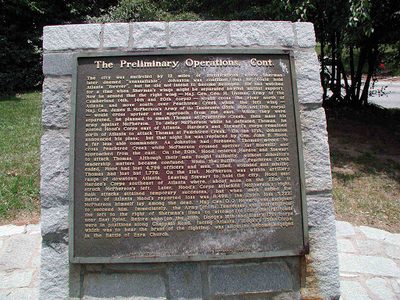 The Battle of Ezra Church - Plaque 2 - The Preliminary Operations