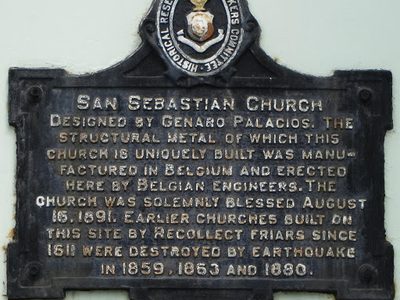 San Sebastian Church historical marker