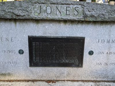My Irene (Irene and John F. Jones grave)