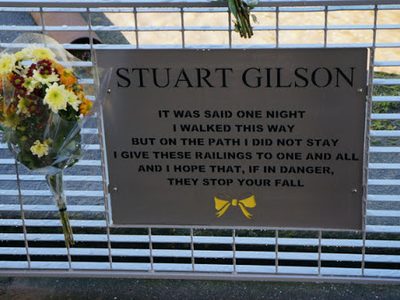 A plaque to Stuart Gilson