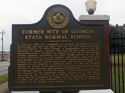 Former Site of Georgia State Normal School (Side 1)