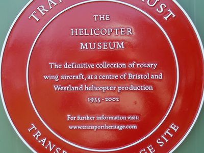 The Helicopter Museum red plaque, Weston-super-Mare