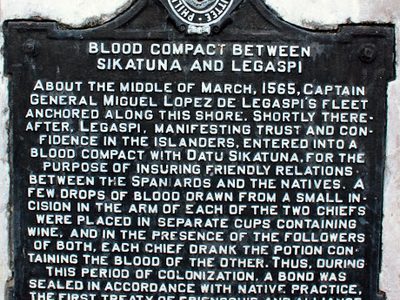 Blood Compact Between Sikatuna and Legaspi historical marker