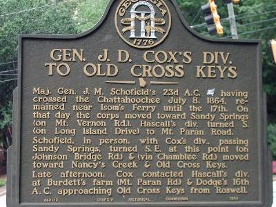Gen. J. D. Cox's Div. To Old Cross Keys