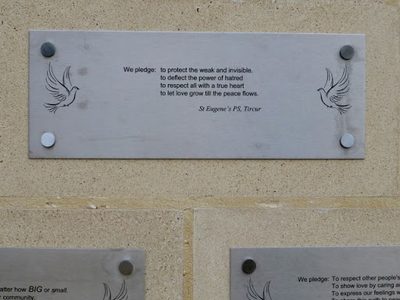 Peace pledge, St Eugene's PS, Tircur