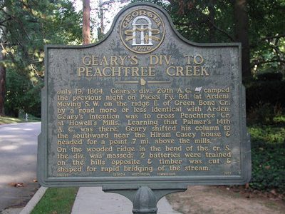 Geary's Div. to Peachtree Creek