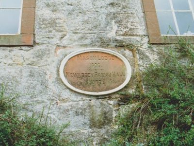 New Abbey Parish Hall plaque