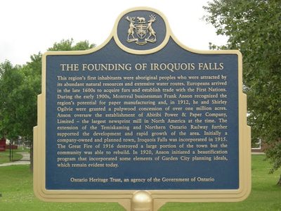 The Founding of Iroquois Falls