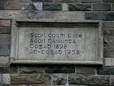 Plaque, St Columcille National School