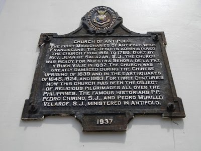 Church of Antipolo historical marker