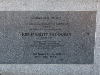 Plaque, Tower of London, London