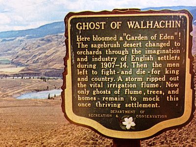 Ghost of Walhachin (Sign missing)