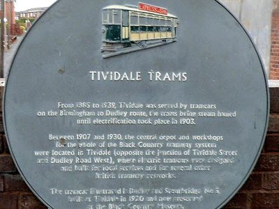 Tividale Trams plaque