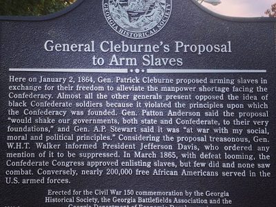 General Cleburne's Proposal to Arm Slaves