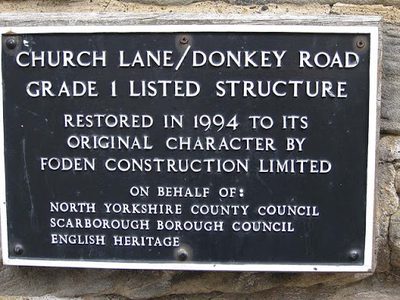 Plaque on Church Lane/Donkey Road