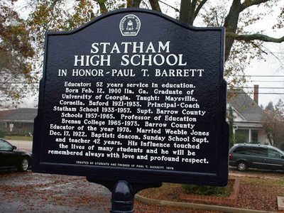 Statham High School In Honor-Paul T. Barrett