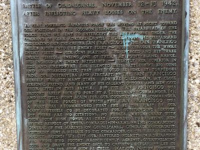 In Salute to the Officers and Men, Living and Dead, of the U.S.S. "San Francisco"