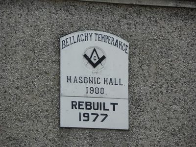 Plaque, Bellaghy Masonic Hall