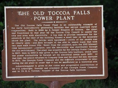 The Old Toccoa Falls Power Plant