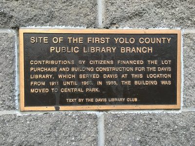 Site of the first Yolo County Public Library Branch