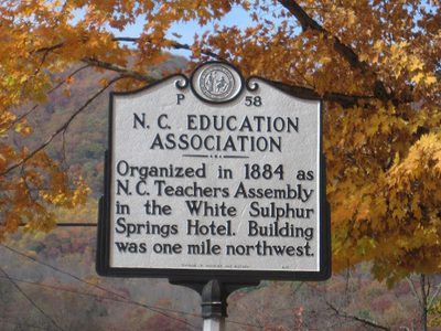 NC Education Association Historical Marker, Wayensville, NC