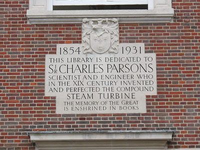 Plaque to Charles Parsons