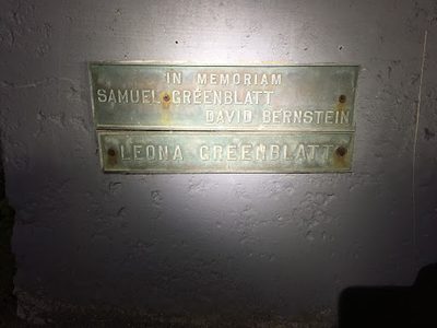 In Memoriam Samuel Greenblatt David Bernstein Leona Greenblatt