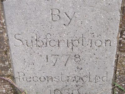 Plaque on Walpole Bridge