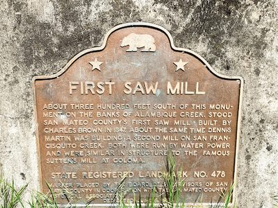 First Saw Mill in San Mateo County, California