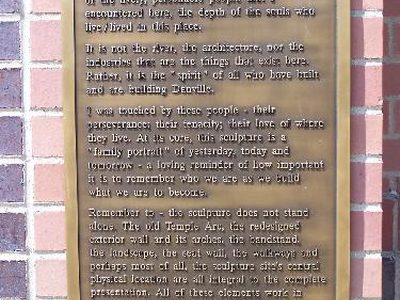 Danville USA Sculpture Inscription