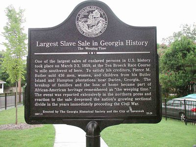 Largest Slave Sale in Georgia History: The Weeping Time