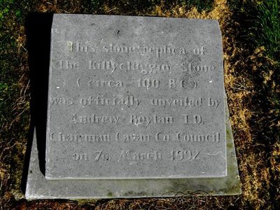 Plaque. Killycluggin Stone
