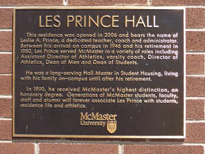 Les Prince Hall  (A McMaster University student residence)