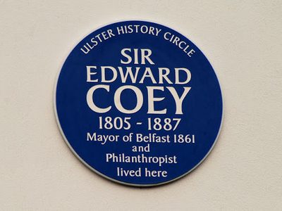 Coey plaque, Merville, Newtownabbey