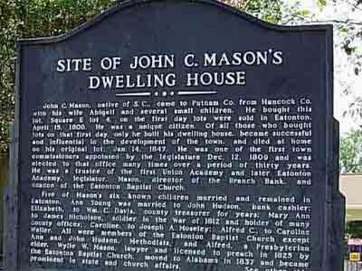 Site of John C. Mason's Dwelling House (Side 1)