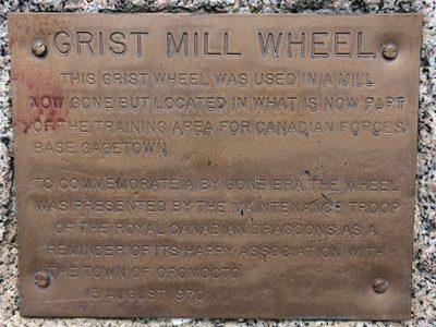 Gagetown Grist Mill Wheel and Black Watch (Royal Highland Regiment)