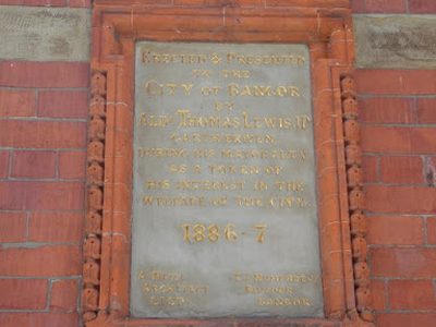 Bangor: clock tower plaque