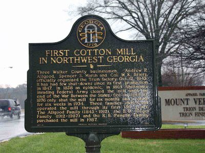 First Cotton Mill in Northwest Georgia