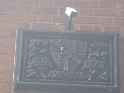 Plaque on gatehouse