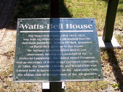 Historical Marker at the Watts-Bell House