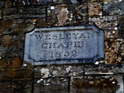 Plaque, Wesleyan Chapel 1852
