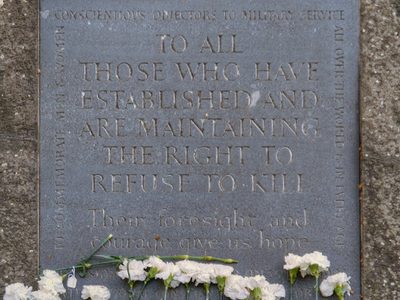 Conscientious Objectors' Memorial Plaque
