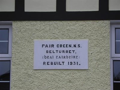 Plaque Fair Green National School