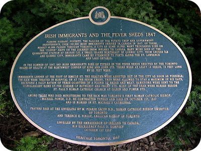 Irish Immigrants and the Fever Sheds 1847