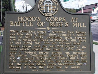 Hood's Corps at Battle of Ruff's Mill