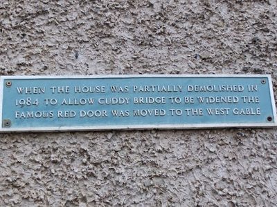 Plaque on Bank House, Peebles
